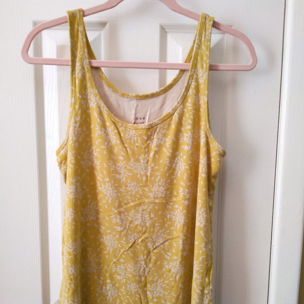 A New Day Yellow Floral Tank